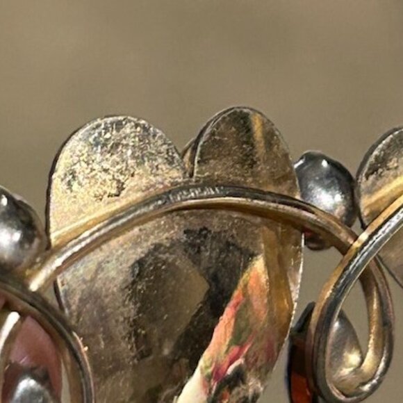 KREMENTZ 14K Rolled Gold Overlay Heart Blue Rhinestone Necklace Earrings SET - Picture 13 of 13